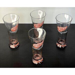 Detroit Red Wings set of 4 Beer  Glasses Official NHL